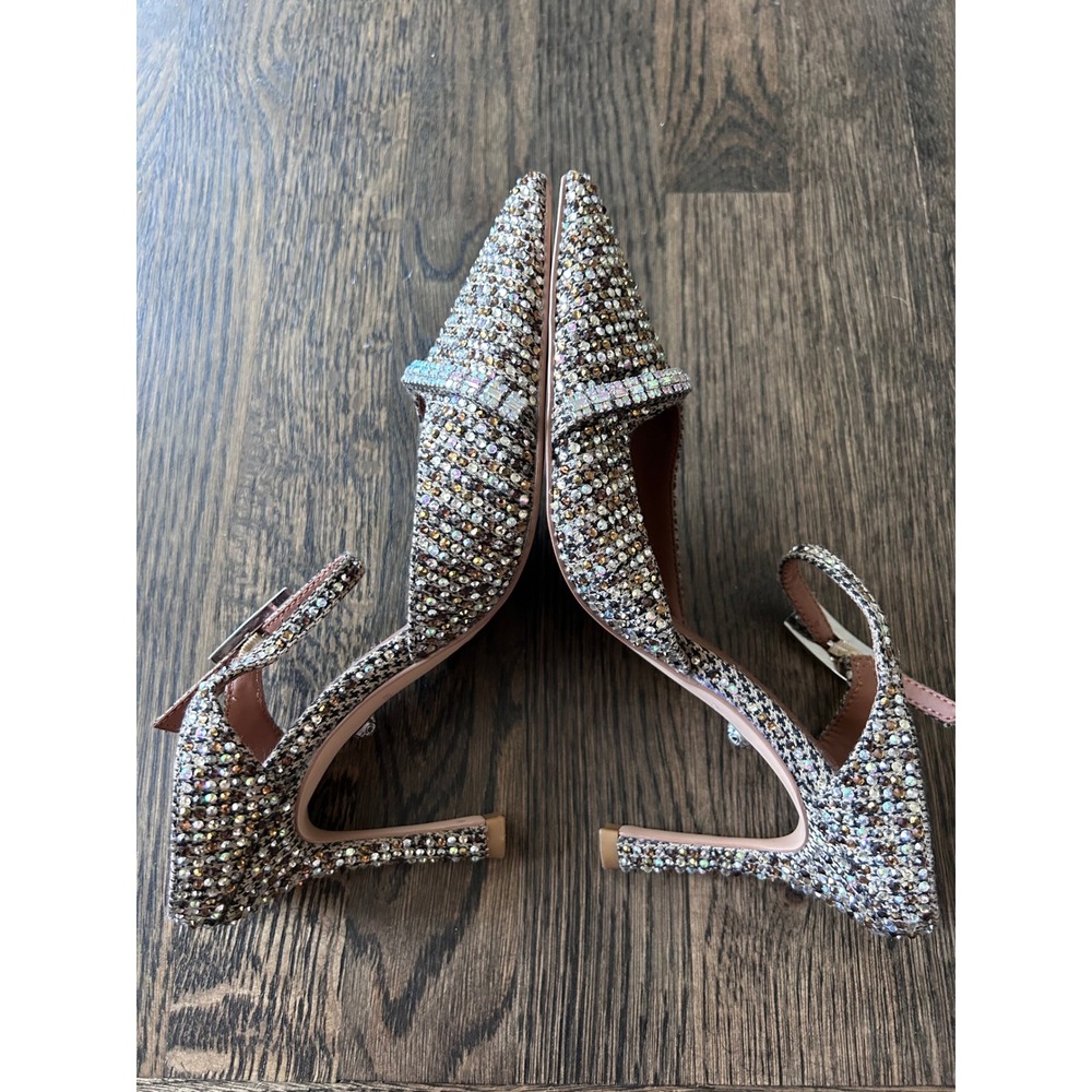 Kurt Geiger London Bond Crystal Embellished d'Orsay Pumps Size 5.5 Heels EU 35.5 - Picture 5 of 8
